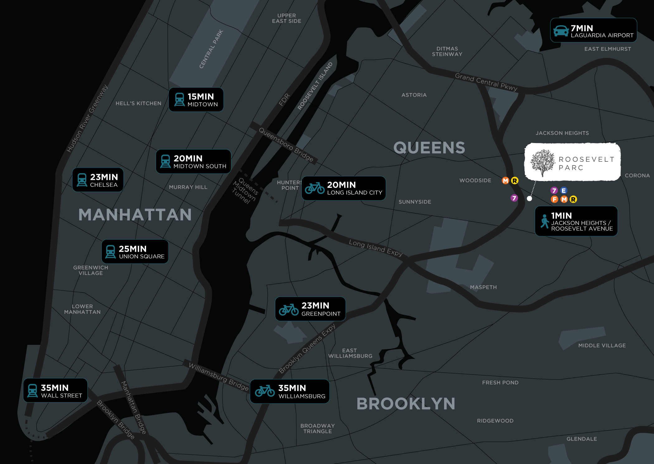 roosevelt parc transportation map